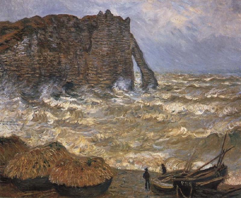 Claude Monet The Cliff at Etretat after a Storm oil painting picture